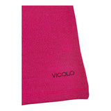 Vicolo Solid Color Glitter Fuchsia T-Shirt for Girls