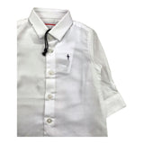 Cesare Paciotti Long Sleeve Shirt Solid Color White for Baby