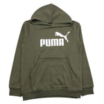 PUMA felpa chiusa con cappuccio tinta unita con stampa logo Verde per Bambino 58696508 VERDE PUMA 