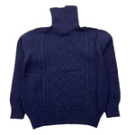 OFFICINA MILANESE maglia tinta unita collo alto Blu per Bambino 34NK664 BLU OFFICINA MILANESE 
