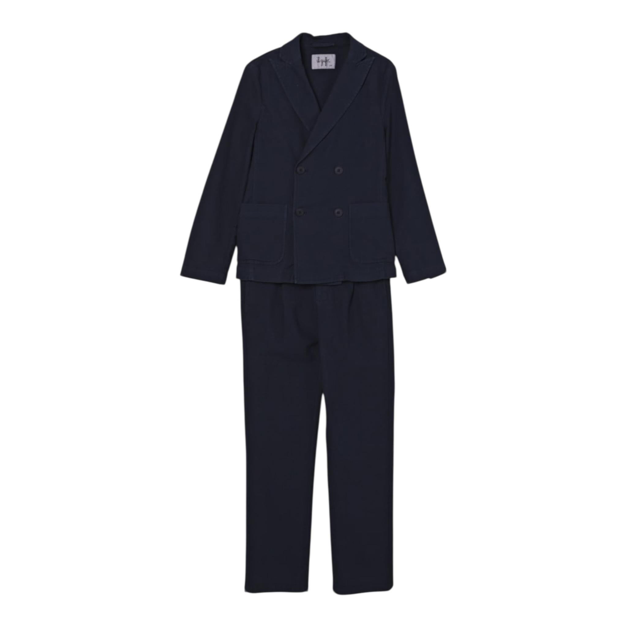 Il Gufo Completo 2 Pezzi Giacca-Pantalone Tinta Unita per Bambino P25DP522C6055 BLU IL GUFO 