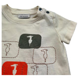 Trussardi T-Shirt Girocollo Tinta Unita con Stampe per Neonato TIP26047TS BEIGE TRUSSARDI 