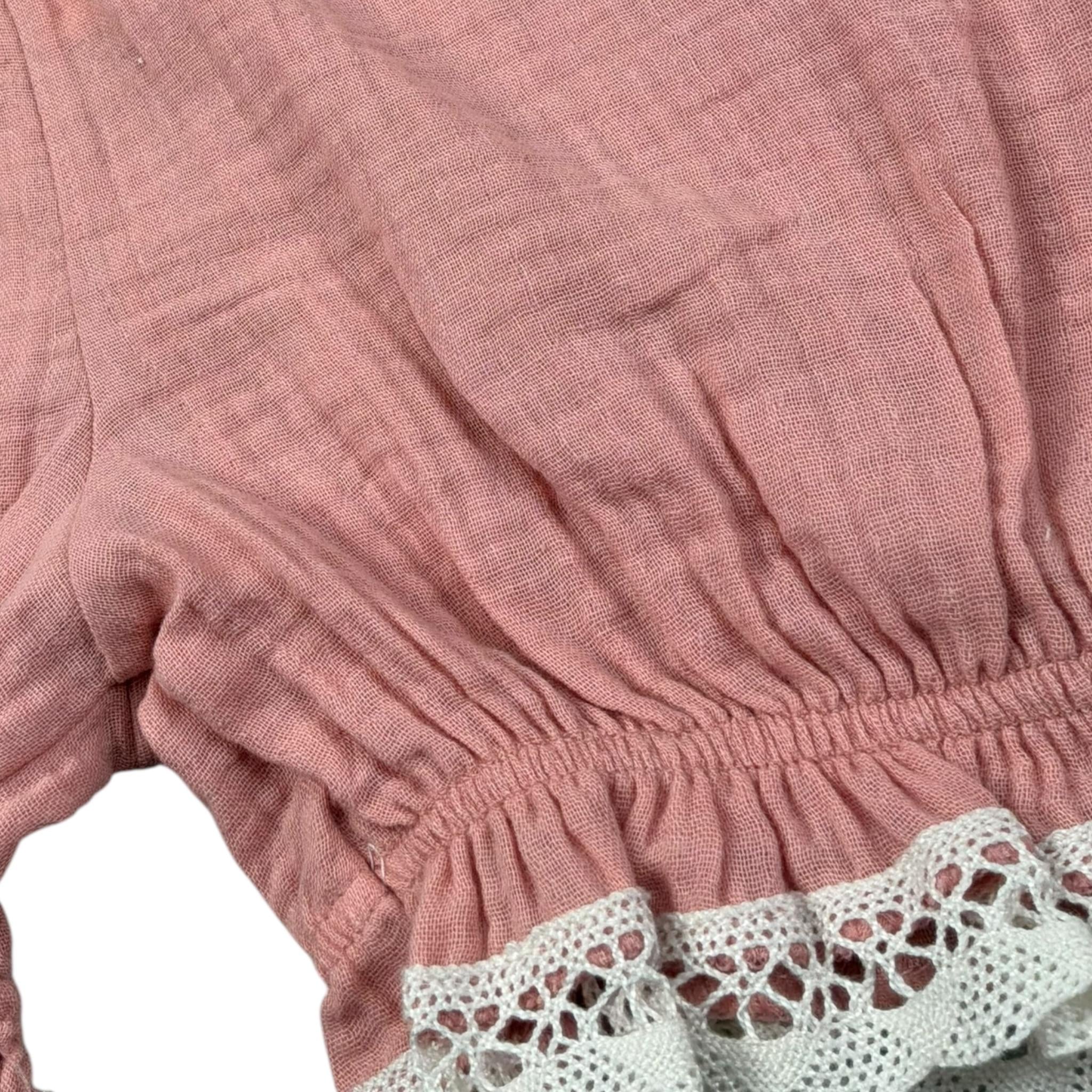Babyvip Short Tinta Unita con Ricami per Bambina T1539J ROSA BABYVIP 