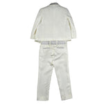 Petit Completo 5 Pezzi Giacca-Camicia-Bermuda-Papillon-Gilet  per Neonato S3515715L PANNA PETIT 