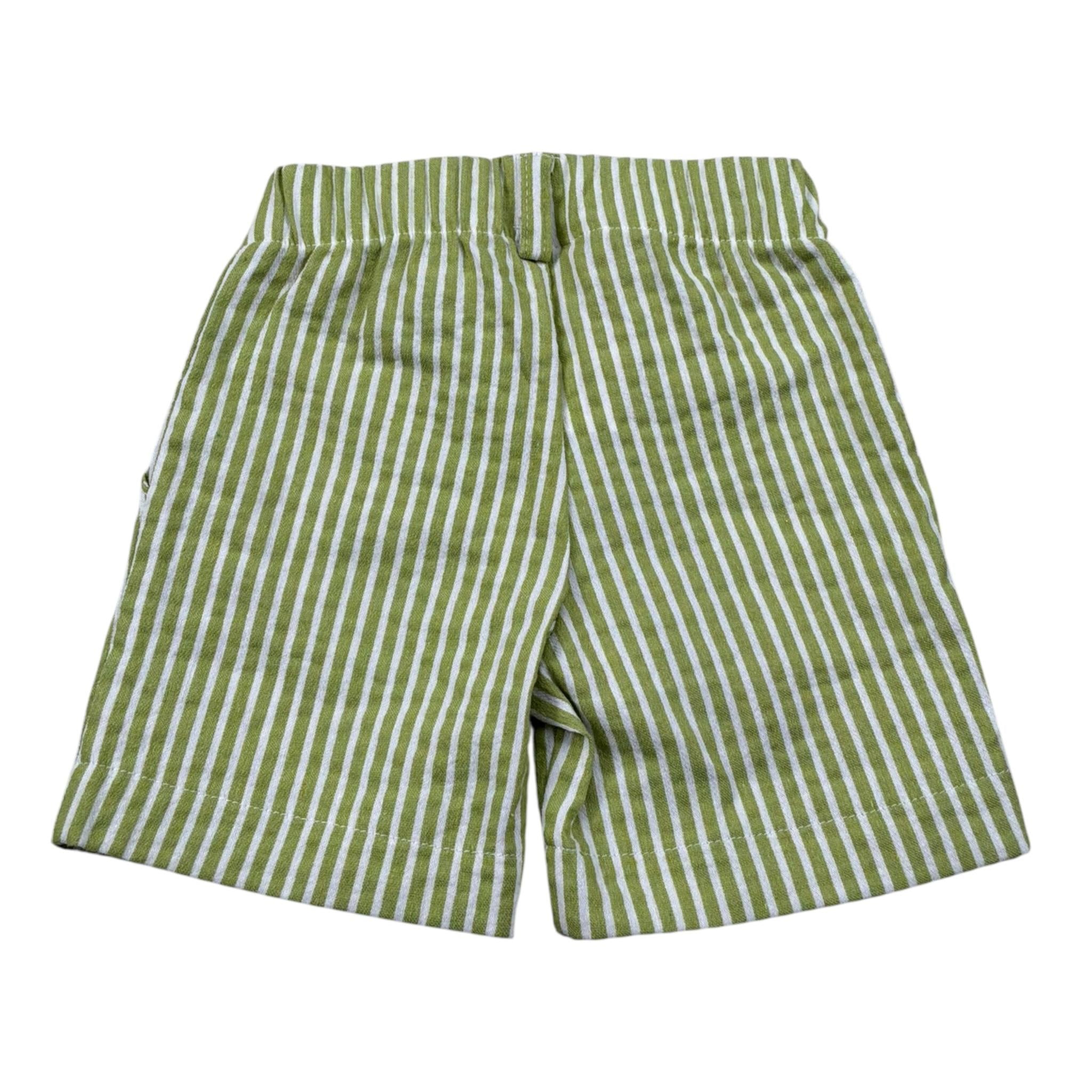 J.O. Milano Bermuda Fantasia A Righe con Elastico In Vita per Neonato 574M1X VERDE J.O. MILANO 