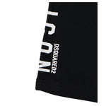 Dsquared2 Bermuda In Tuta Tinta Unita con Stampa per Bambino DQ2930 NERO DSQUARED2 