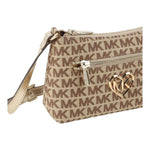 MICHAEL KORS borsa tinta unita con stampe logo Beige per Bambina R30247 BEIGE MICHAEL KORS 