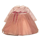 MARLU' abito cerimonia tinta unita con tulle Rosa per Neonata IK3118ML ROSA MARLU' 