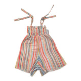 Mac Ilusio'N Plain White Striped Baby Romper