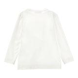 Monnalisa Shirt Girocollo Tinta Unita con Stampa per Bambina 19D632 BIANCO MONNALISA 