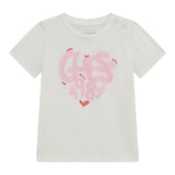 Guess T-Shirt Tinta Unita con Stampa per Neonata A5RI00K6YW4X BIANCO GUESS 