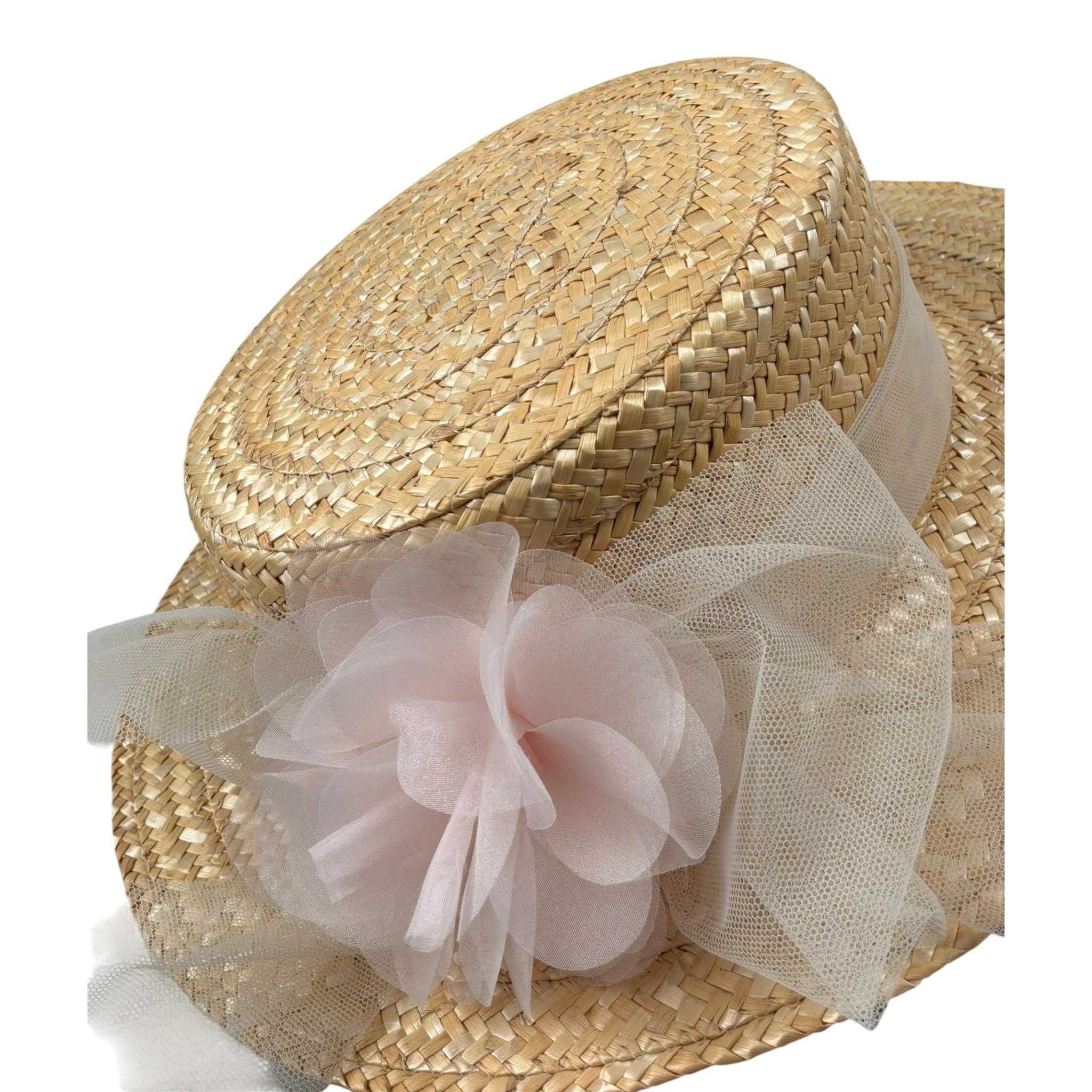Nanan Cappello tinta unita di Paglia Beige per Bambina E24487MDP BEIGE NANAN 