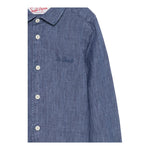 Saint Barth Camicia Manica Lunga Tinta Unita per Bambino AGN0001003 BLU SAINT BARTH 