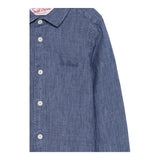 Saint Barth Camicia Manica Lunga Tinta Unita per Bambino AGN0001003 BLU SAINT BARTH 