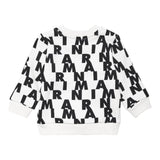 MARNI felpa tinta unita girocollo con stampa Bianco/nero per Neonato M00880 BIANCO/NERO MARNI 