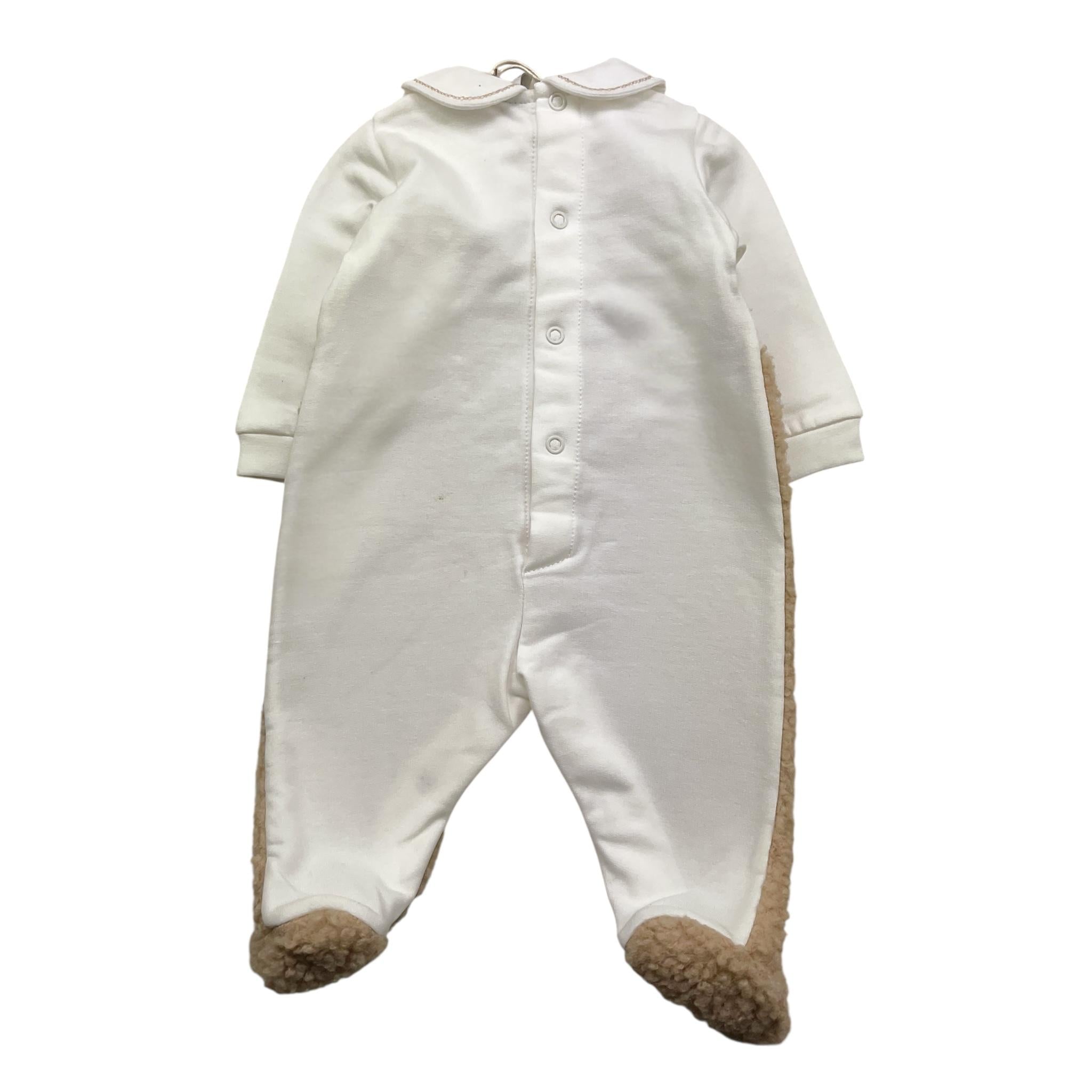 MARLU' tutina bicolore con stampa Bianco per Neonato IB5614X BIANCO MARLU' 