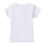 Sarabanda T-Shirt Girocollo tinta unita con Stampa Bianco per Bambina 0B208XJ BIANCO SARABANDA 