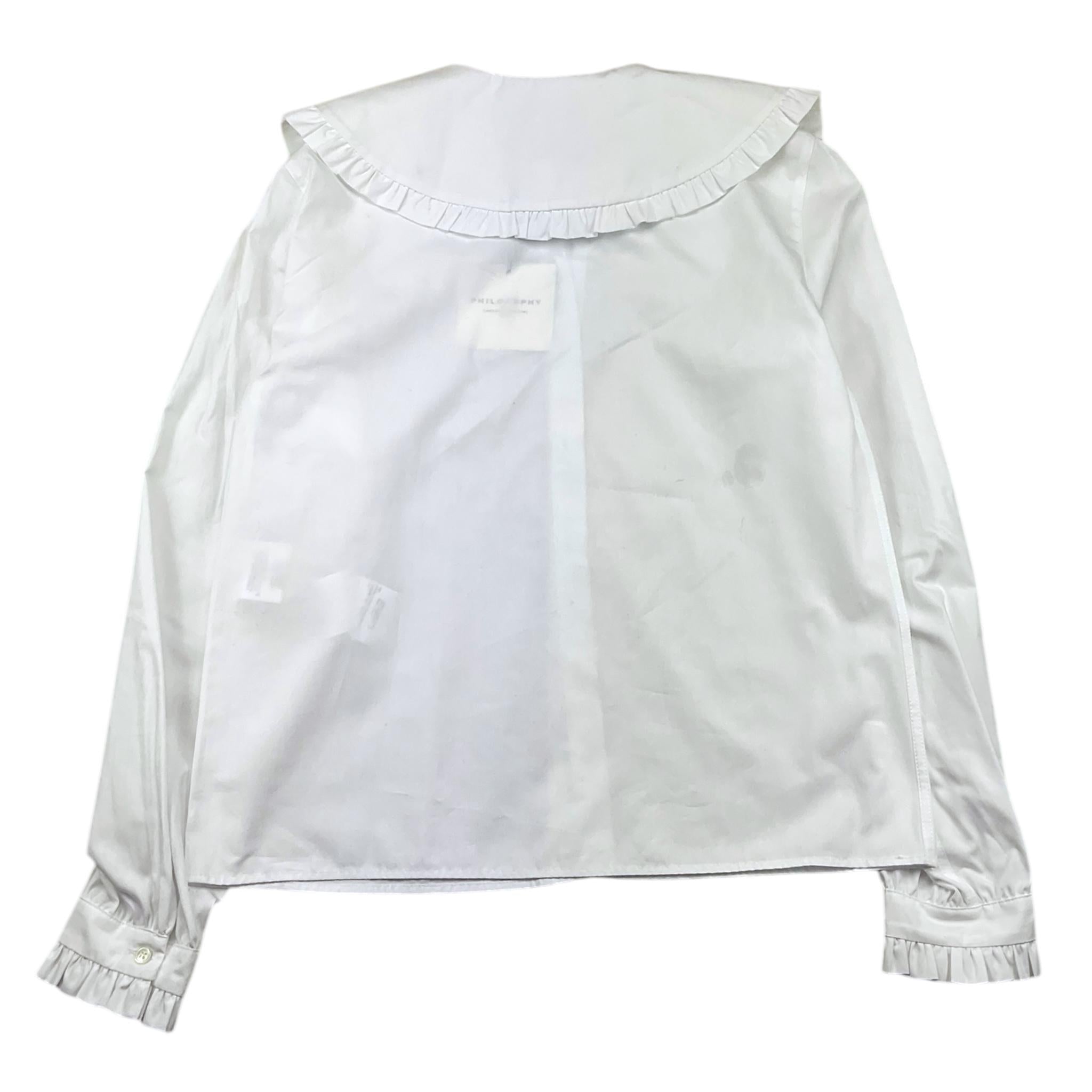 PHILOSOPHY camicia manica lunga tinta unita  Bianco per Bambina PJCA82 BIANCO PHILOSOPHY 