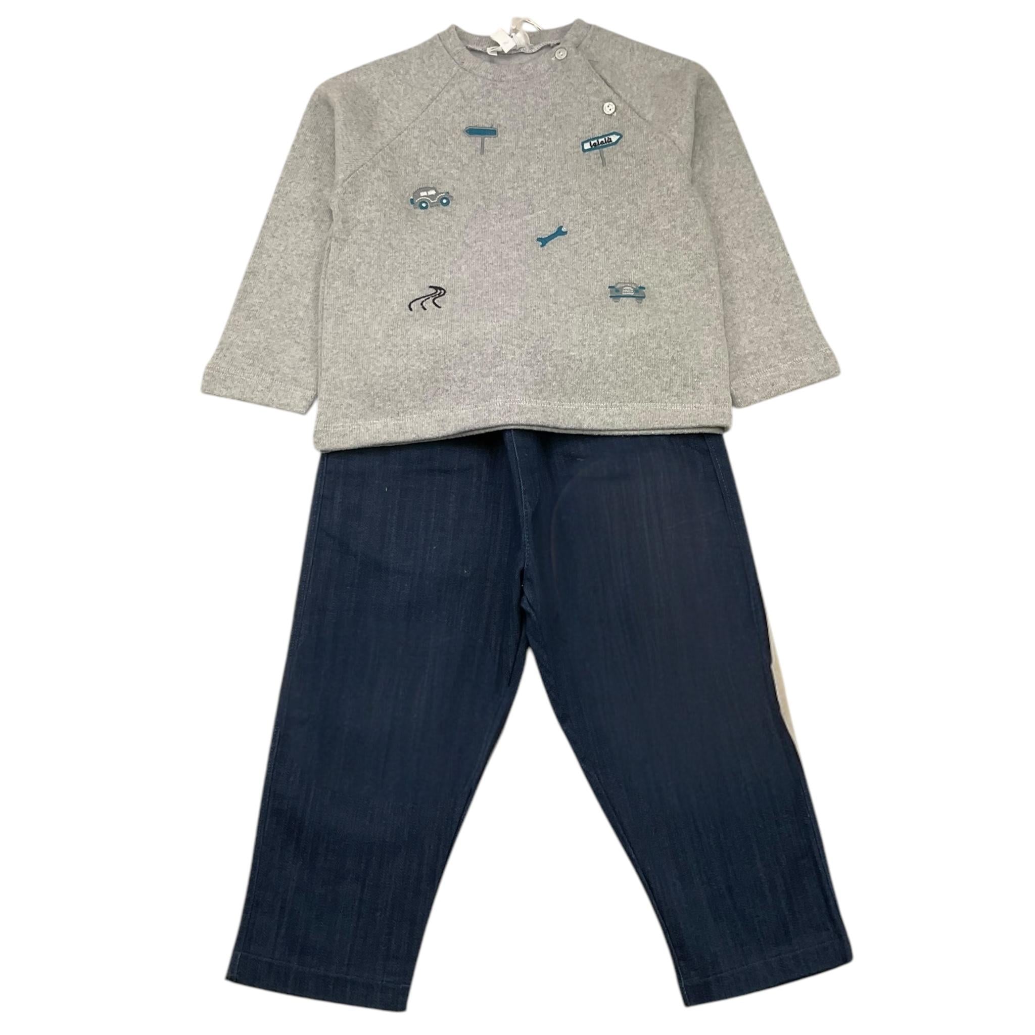 LALALU' completo 2 pezzi maglia-jeans Grigio per Bambino CTL002N GRIGIO LALALU' 