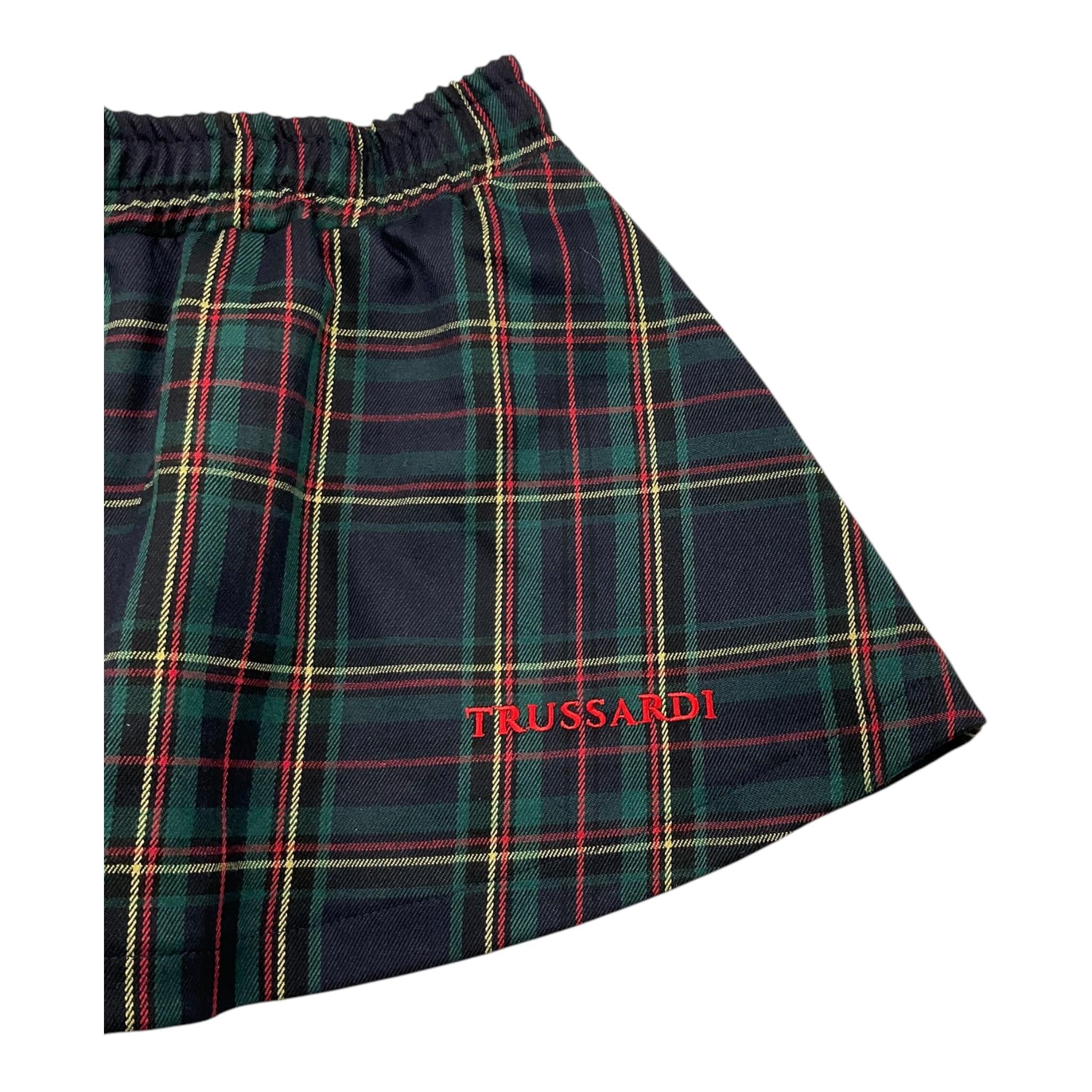 TRUSSARDI gonna stampa fantasia con elastico in vita Blu per Bambina TGA25072GO BLU TRUSSARDI 