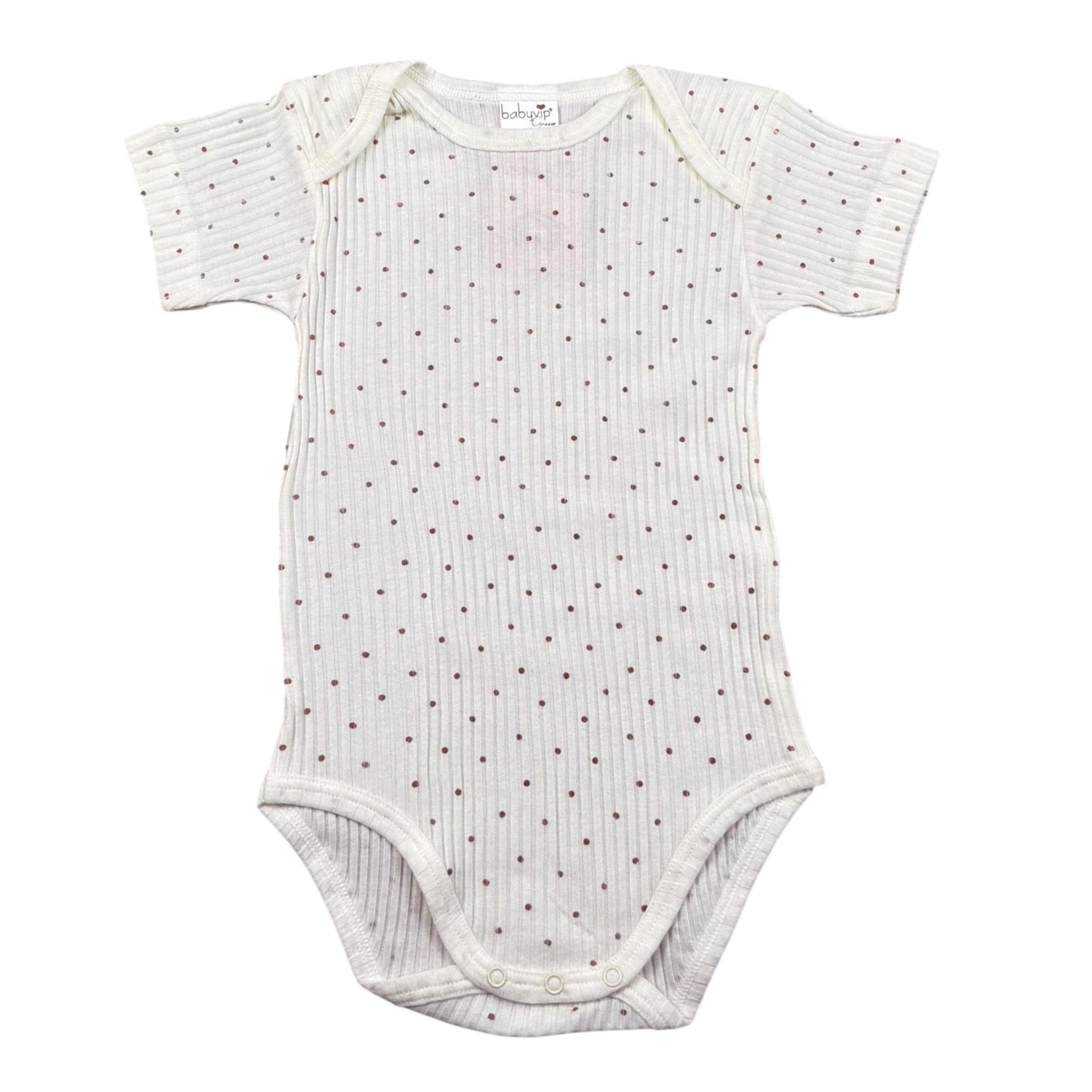 Babyvip Body Tinta Unita con Microfantasia per Neonata J1694 PANNA BABYVIP 