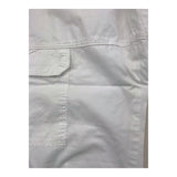 Cecyle Solid Color Elastic Waist Cargo Pants White For Girls