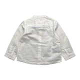 Mayoral Plain Shirt With Korean Collar And Micropattern White For Newborn