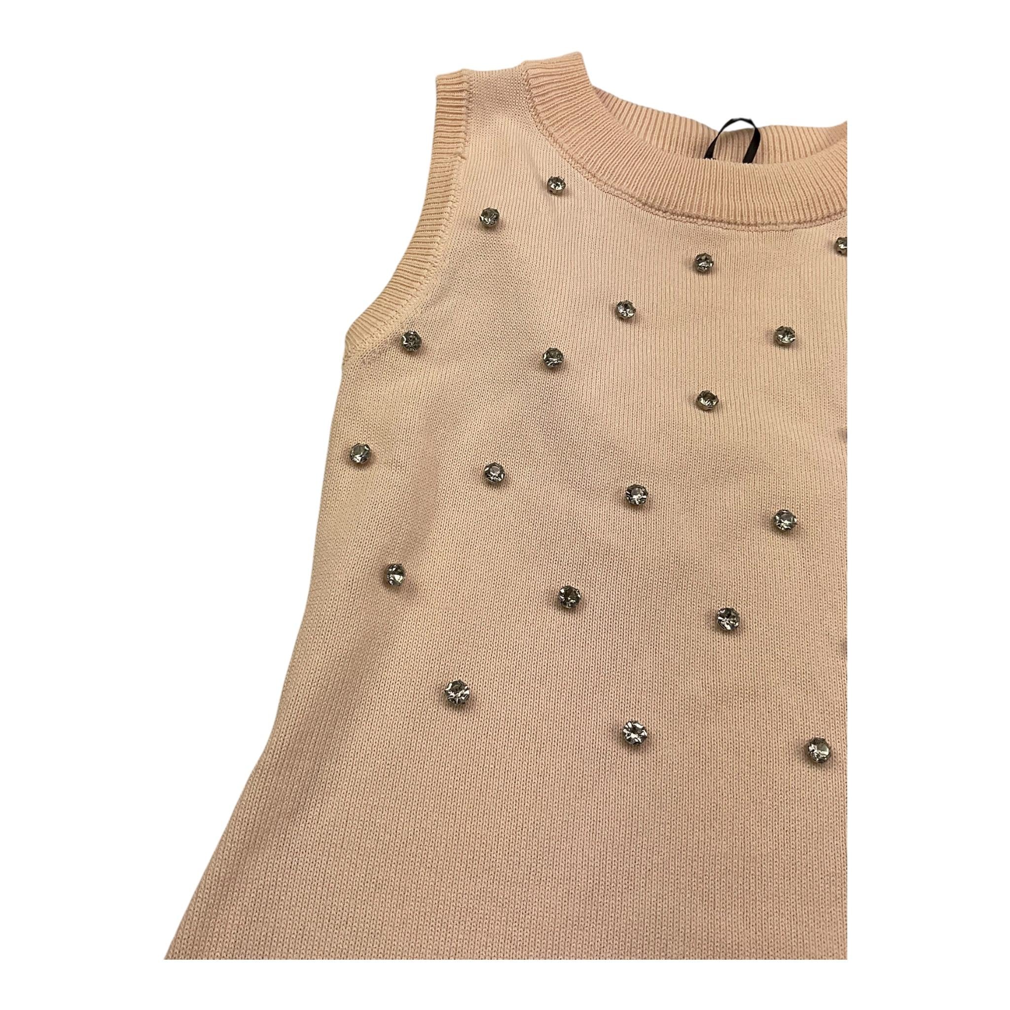 Fun & Fun Abito Giromanica Tinta Unita con Frange E Applicazioni per Bambina FBDR01328 ROSA FUN & FUN 