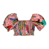 Aniye By Girl Top Half Sleeve Pink Fantasy Print For Girls