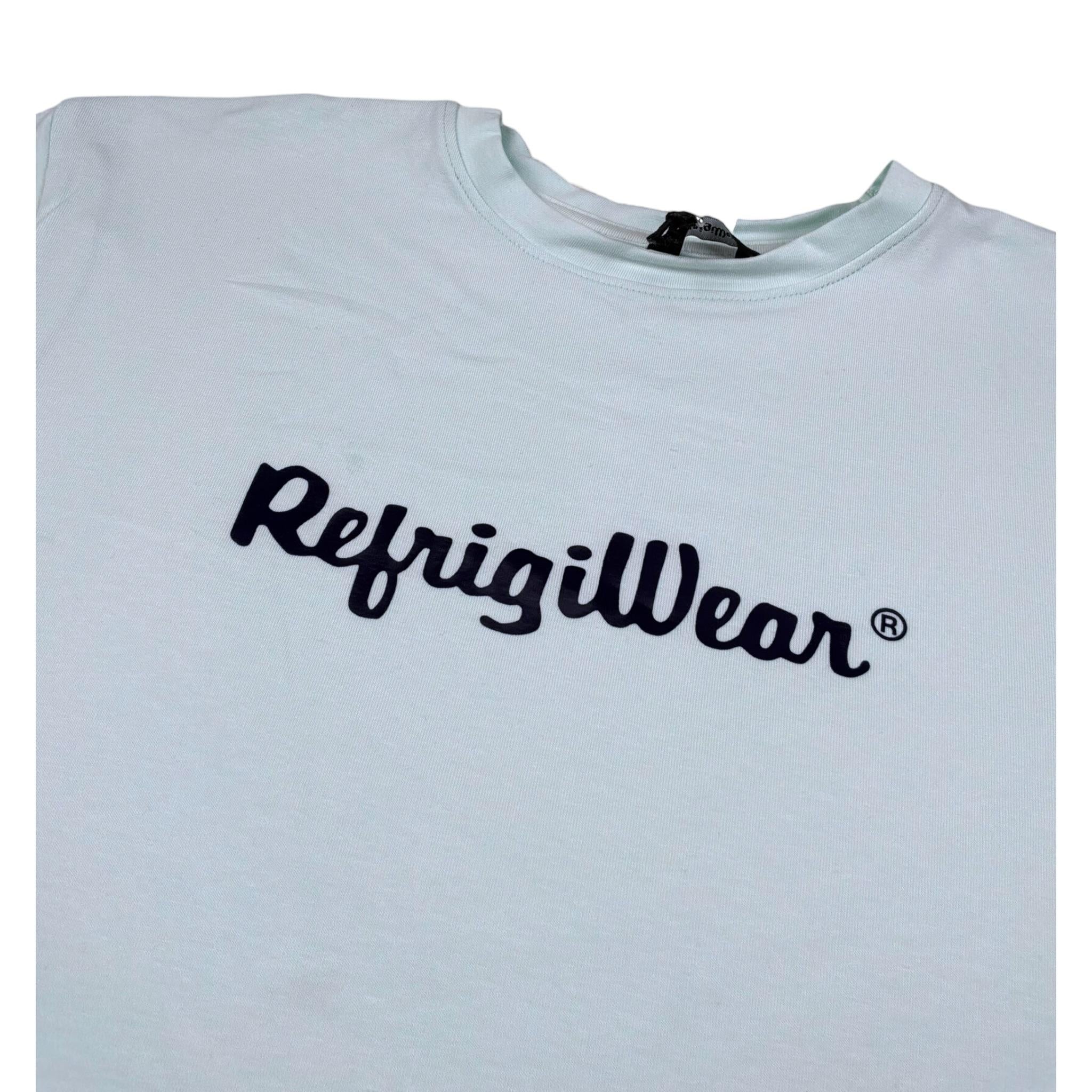 Refrigiwear T-Shirt Girocollo Tinta Unita Constampa per Bambino RW376 VERDE ACQUA REFRIGIWEAR 