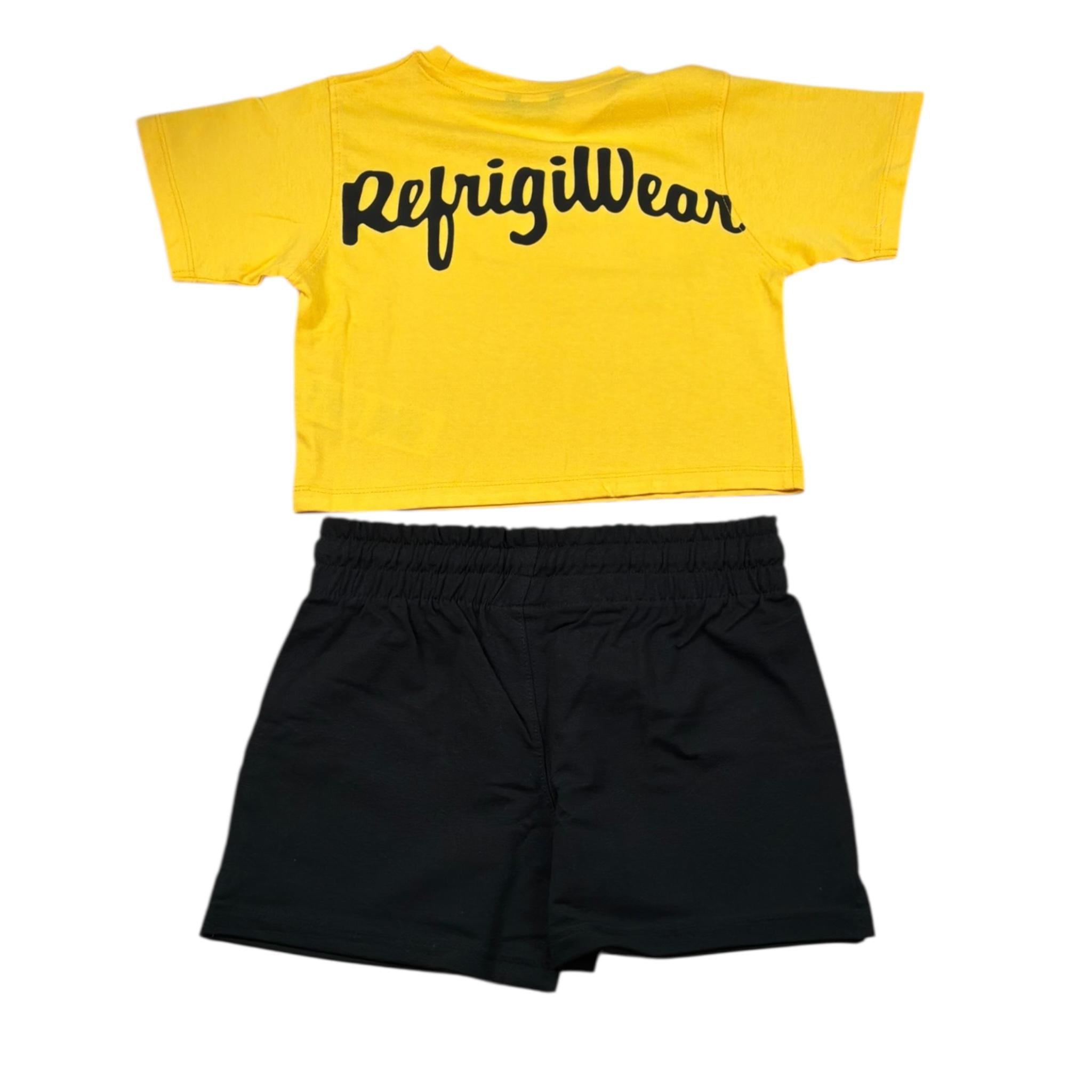 Refrigiwear Completo 2 Pezzi Bicolore T-Shirt-Bermuda per Bambina RG1470W25 GIALLO/NERO REFRIGIWEAR 