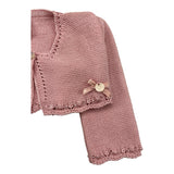 Valentina Bebes Solid Color Pink Baby Girl Shrug