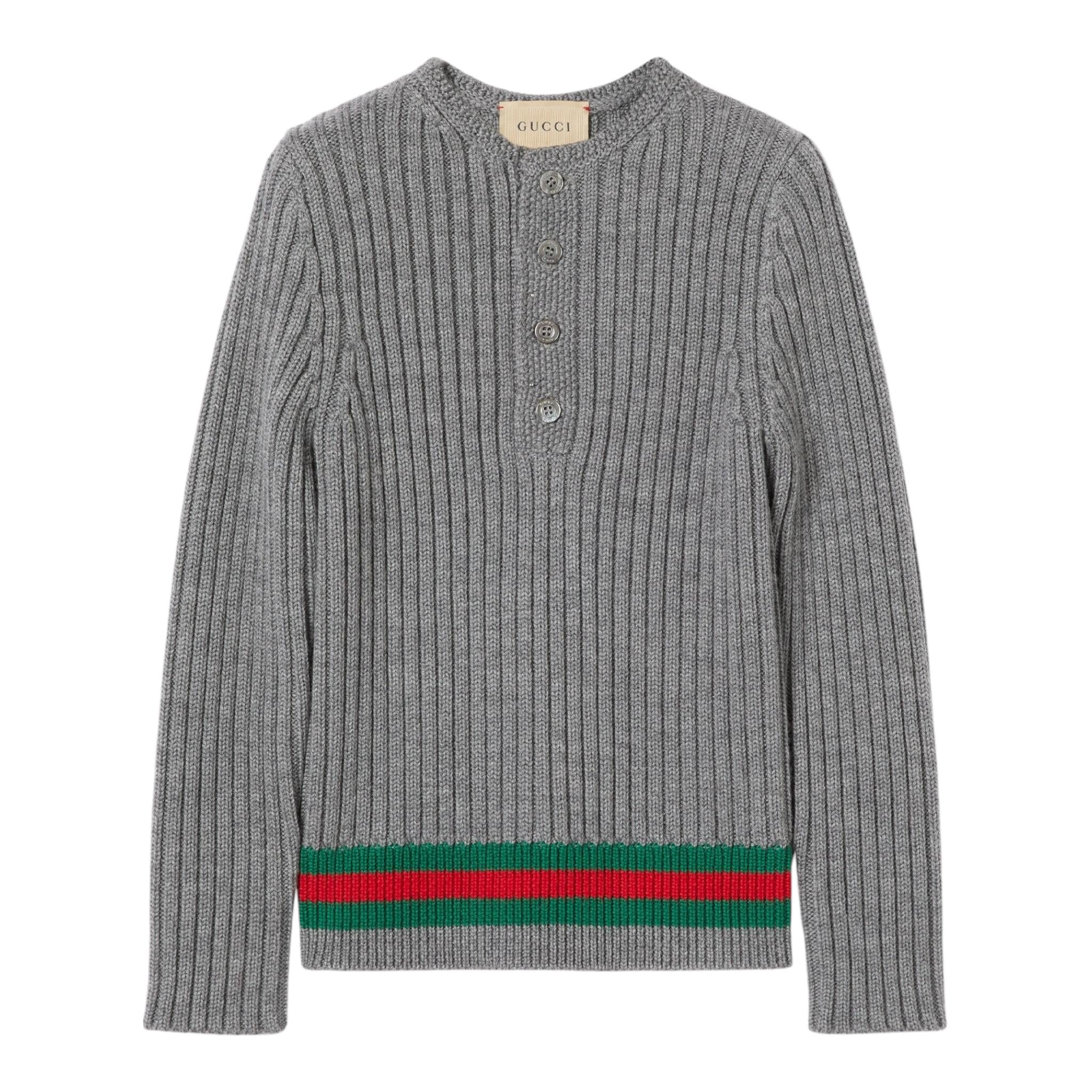 GUCCI maglia tinta unita con bottoni Grigio per Bambino 785284 GRIGIO GUCCI 