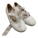 Alberta Ferretti Ballerina Solid Color With Laces In White San Gallo Lace For Girls