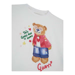 Guess T-Shirt Girocollo Tinta Unita con Stampa per Neonata K5RI12K6YW4N BIANCO GUESS 