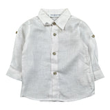 Colori Chiari Completo 2 Pezzi Camicia-Pantalone Bicolore con Fantasia A Quadri Bianco/Azzurro per Neonato MN403080 BIANCO/AZZURRO COLORI CHIARI 