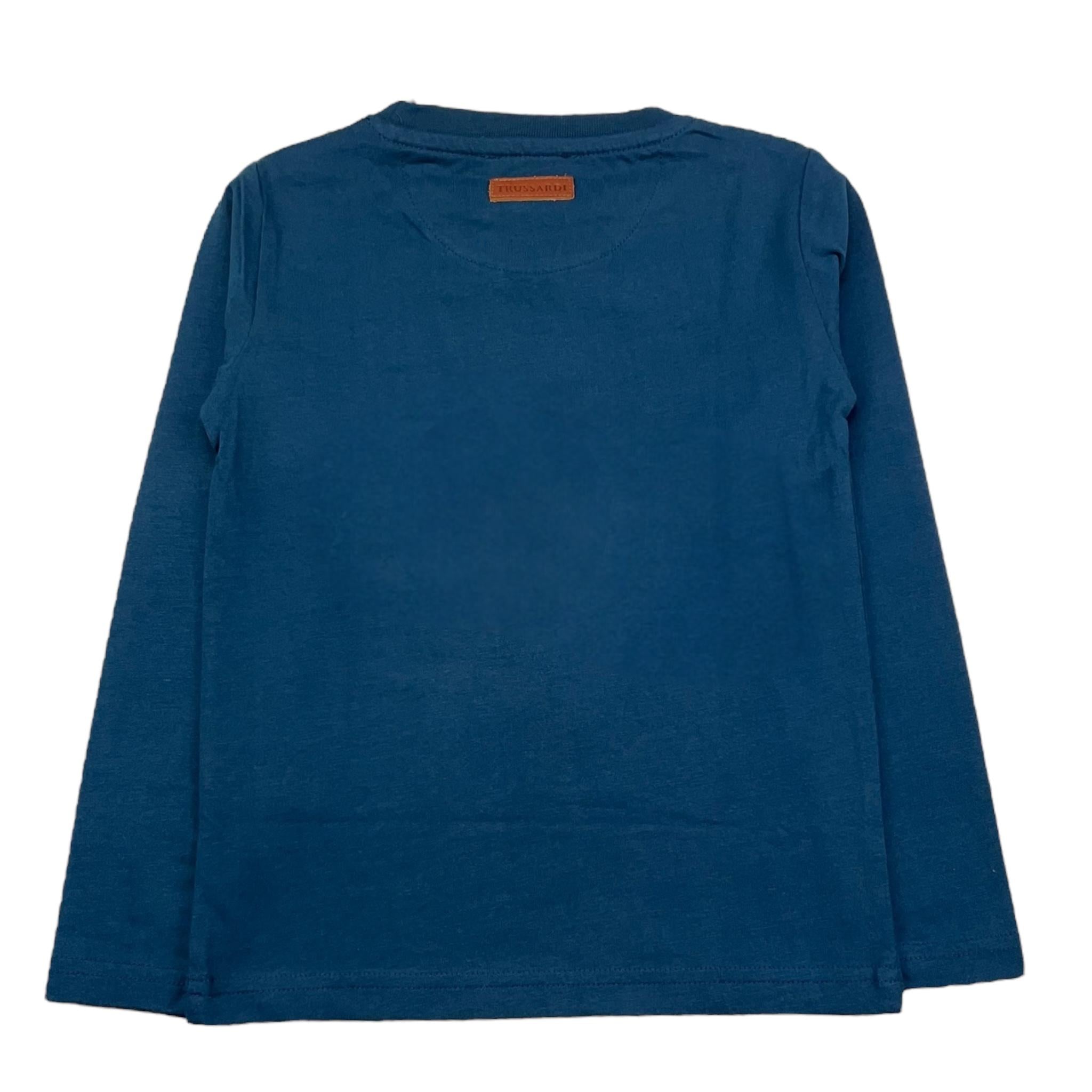 TRUSSARDI shirt girocollo tinta unita Blu per Bambino TIA24115TSJ BLU TRUSSARDI 