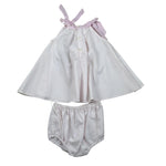 La Stupenderia Set Abito-Coulotte Bicolore con Pois per Neonata TBCT78 ROSA LA STUPENDERIA 