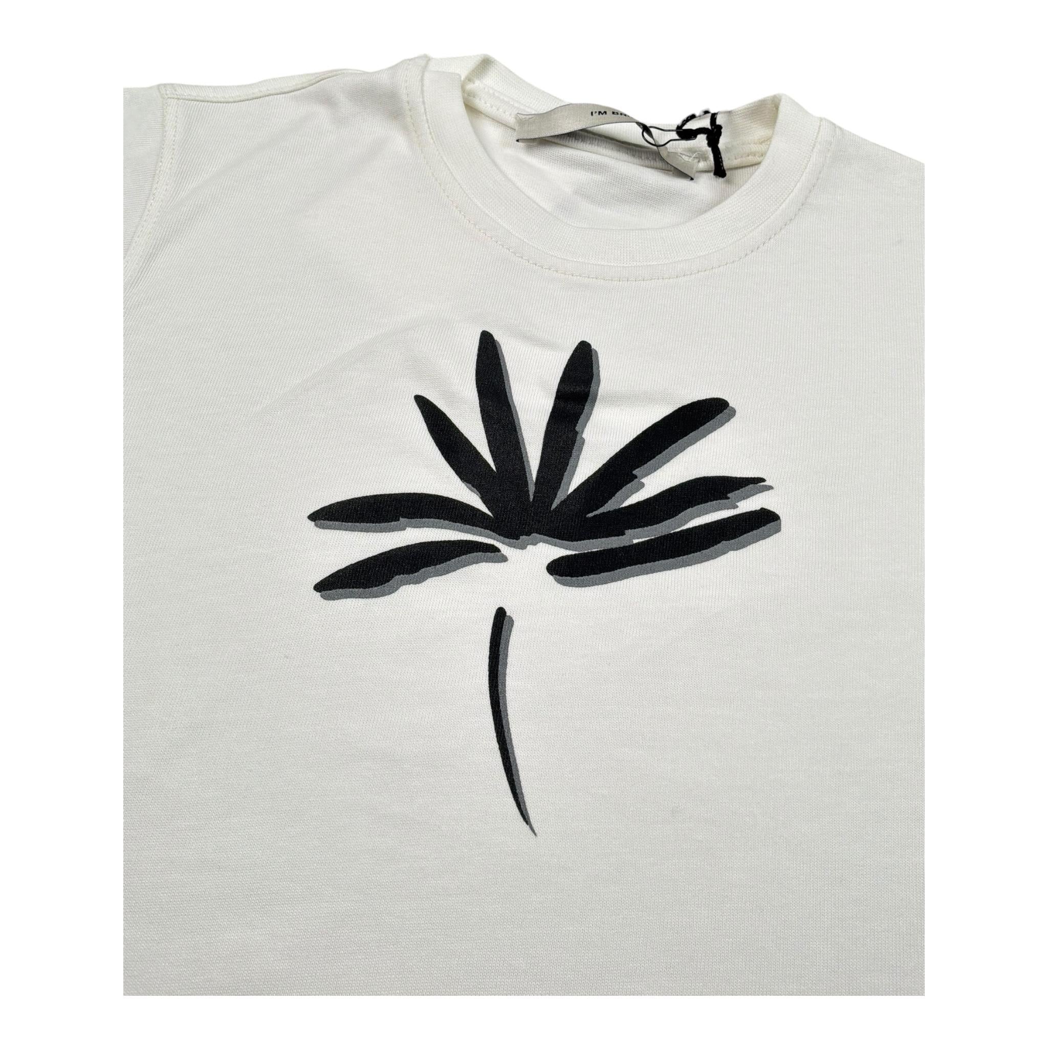 I'M Brian T-Shirt Girocollo Tinta Unita con Stampa per Neonato TS3325J BIANCO I'M BRIAN 