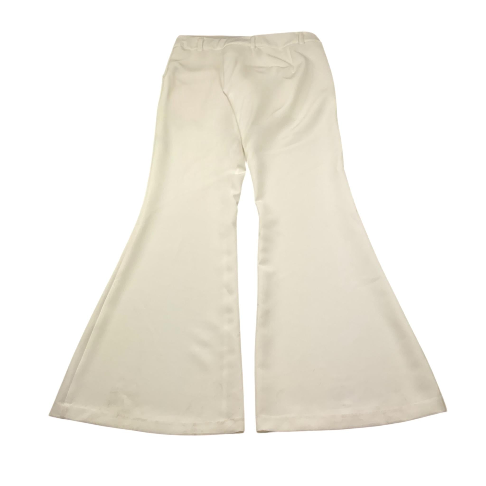 Fun & Fun Pantalone Tinta Unita Modello A Zampa per Bambina FNCJPT01018 BIANCO FUN & FUN 