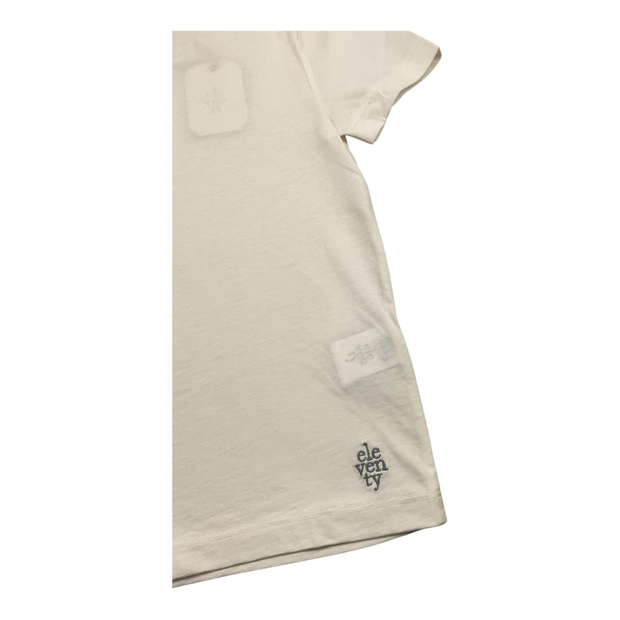 ELEVENTY t-shirt tinta unita con girocollo in contrasto Bianco per Bambino EU8P11 BIANCO ELEVENTY 