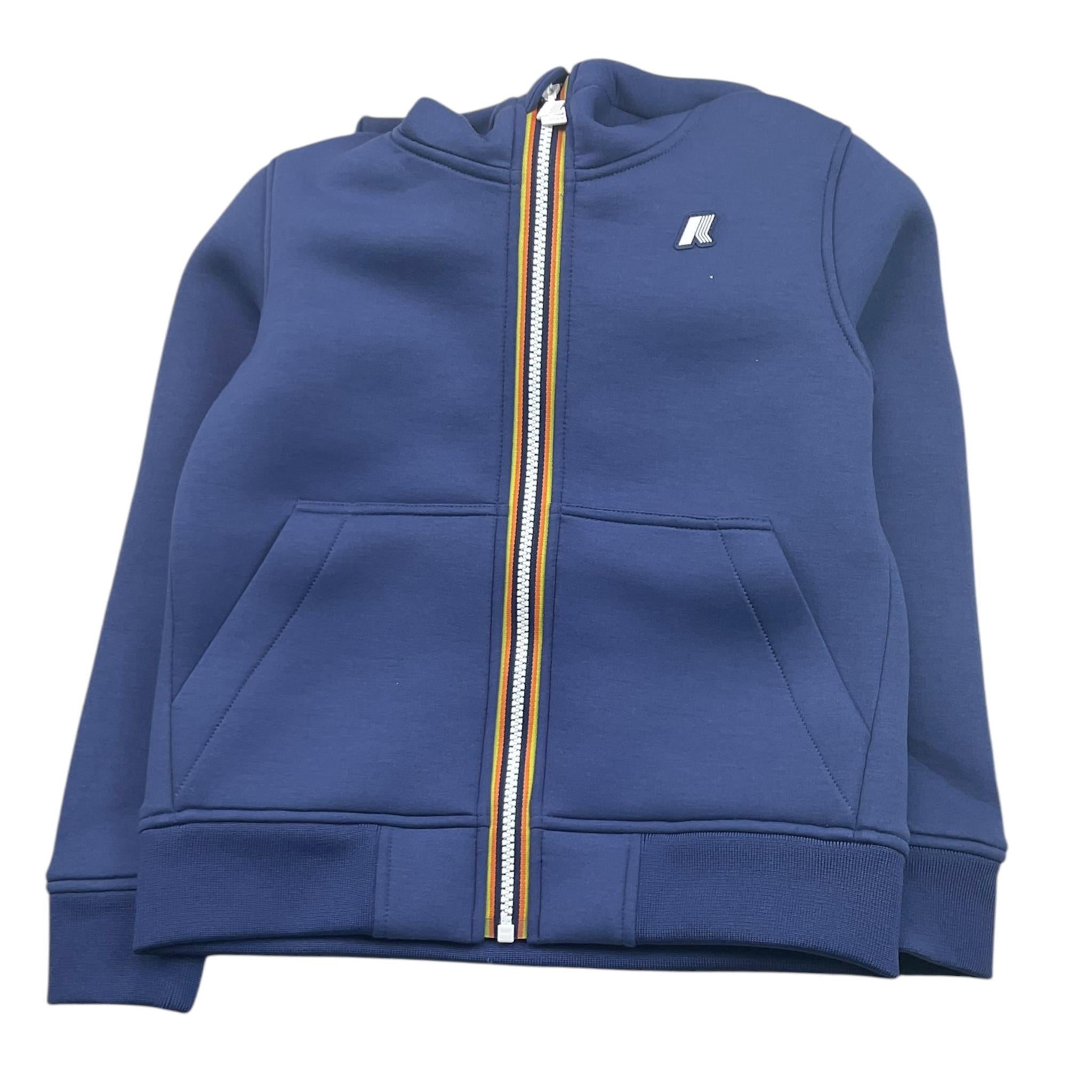 K-WAY felpa tinta unita con zip e cappuccio Blu per Bambino K2124RW BLU K-WAY 
