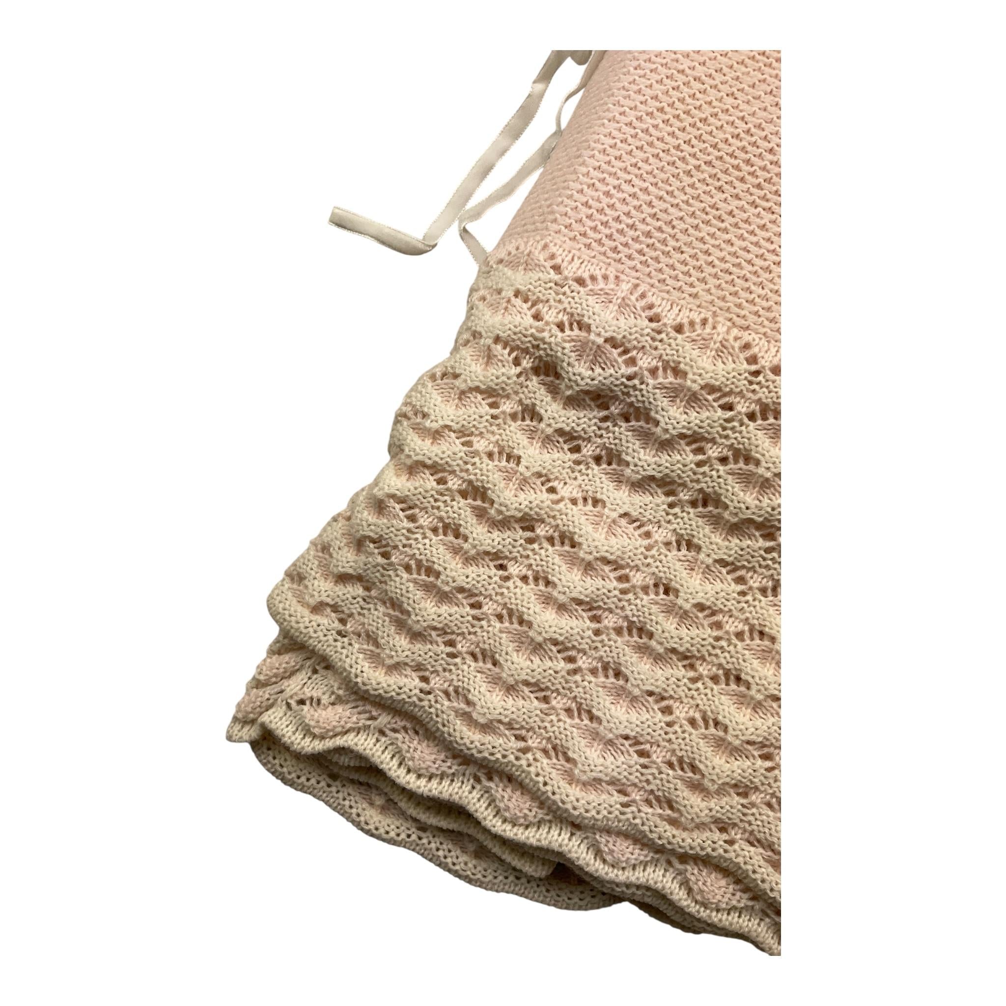 MAC ILUSIO'N coperta tinta unita con ricami Rosa per Neonata TO80 ROSA MAC ILUSIO'N 