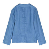 Trussardi Single Breasted Plain Jacket Light Blue For Newborn