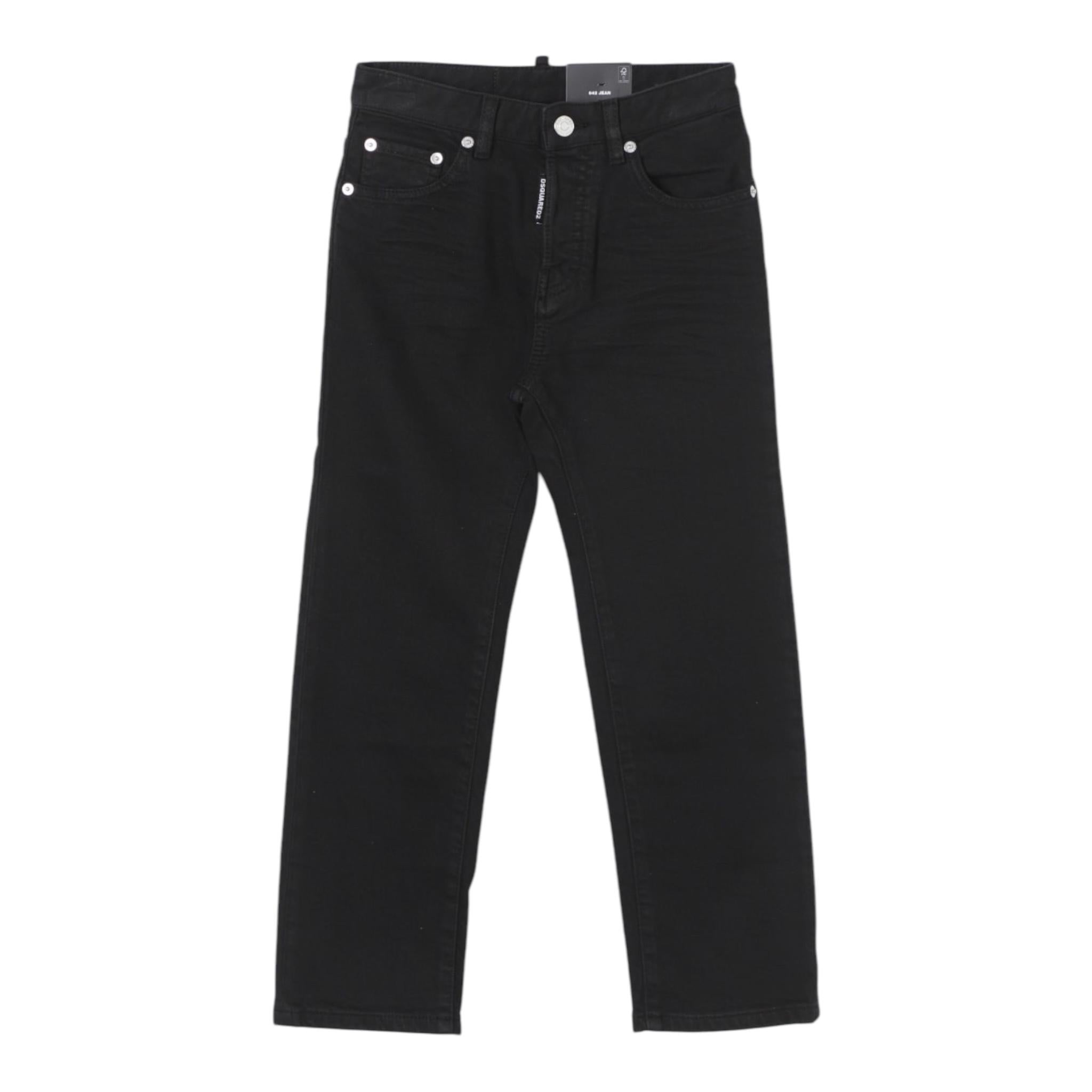 DSQUARED2 jeans tinta unita Nero per Bambino DQ2637 NERO DSQUARED2 