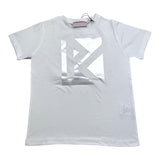 Cesare Paciotti Crew Neck T-Shirt Solid Color With Print White For Boys