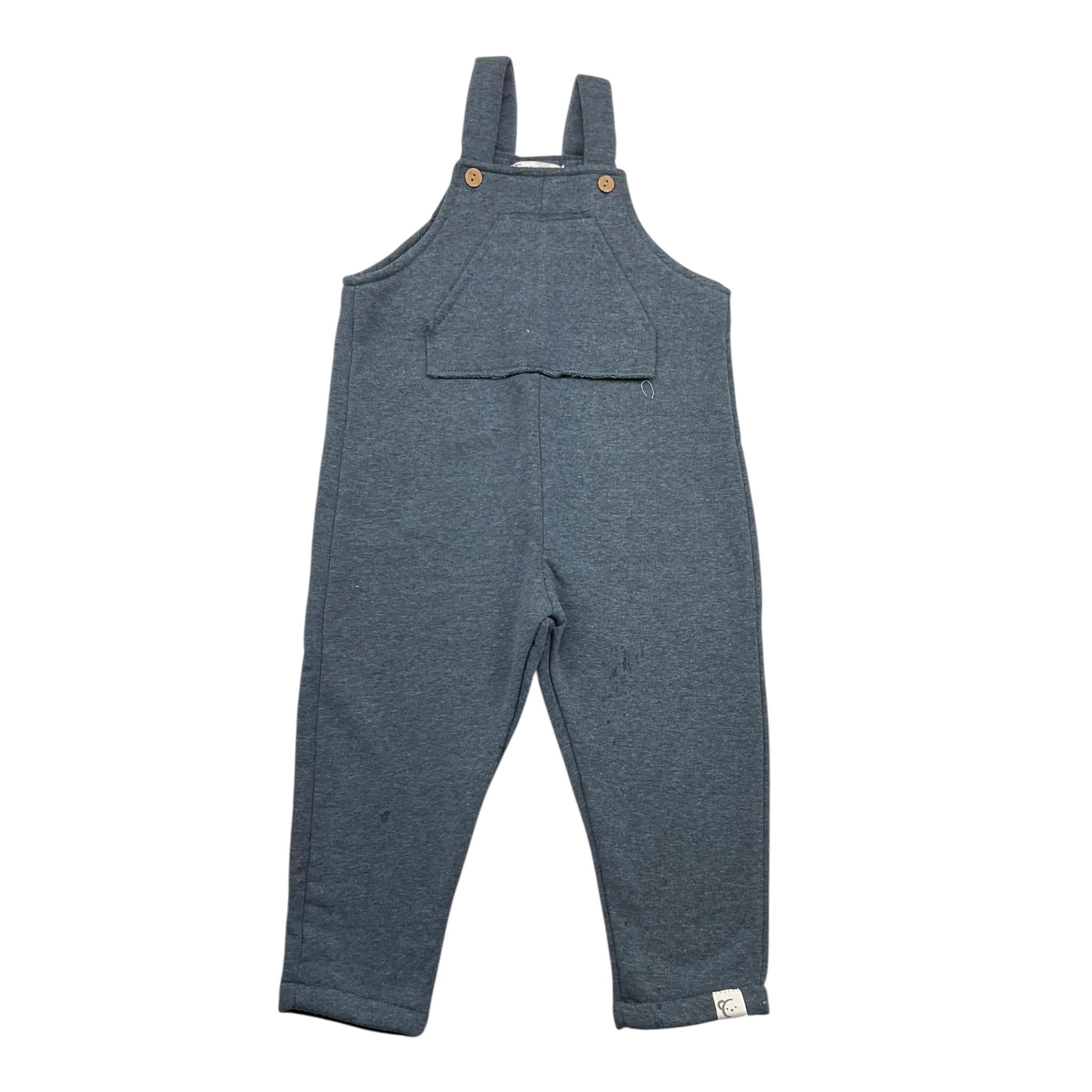 CALAMARO salopette tinta unita con logo Grigio per Bambino 32466J GRIGIO CALAMARO 