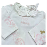 Le Bebe Tutina Manica Lunga Tintaunita per Neonata LBG6285 BIANCO LE BEBE 