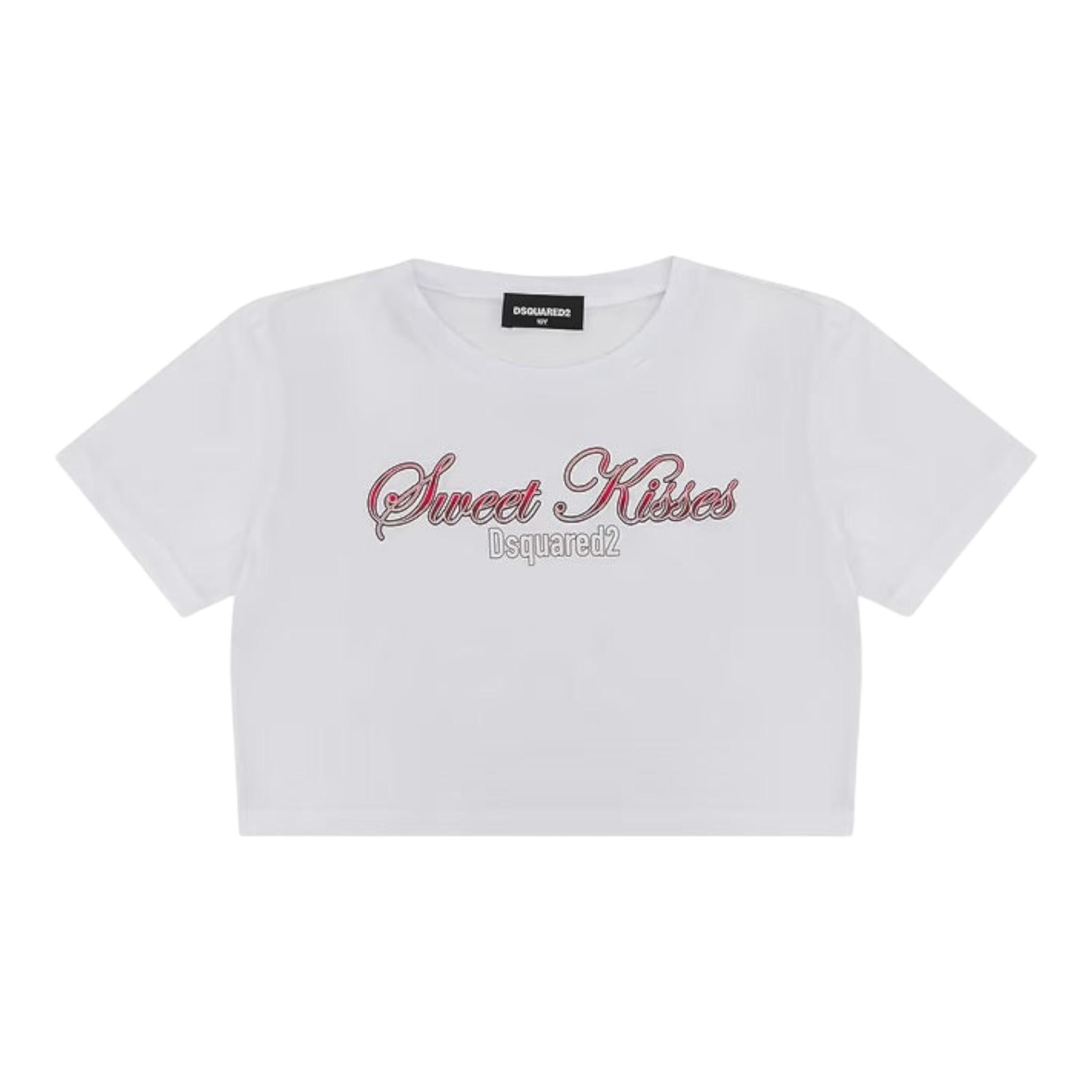 The North Face T-Shirt tinta unita con Stampa Bianco per Bambina DQ2728 BIANCO THE NORTH FACE 