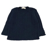 JO Milano Solid Color Blue Crew Neck Sweater For Newborns